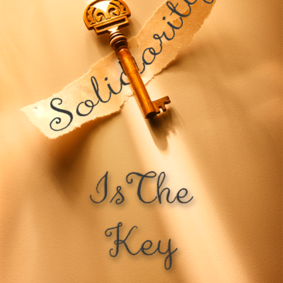 Image of key and parchment. Solidarity is the key