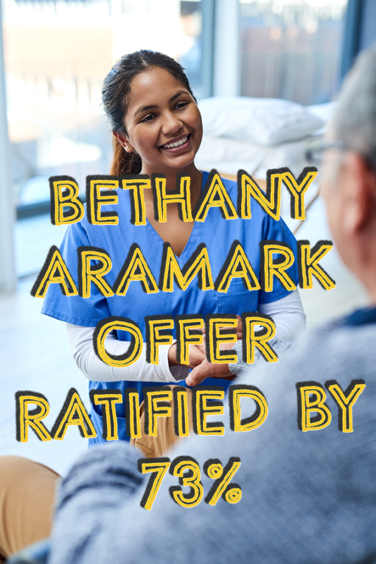 Aramark Bethany Ratify Agreement by 73%