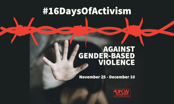 16 Days of Activism starts November 25th and goes to December 10th